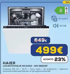 Haier - Lavastoviglie Incasso-BXI 5B0S3F