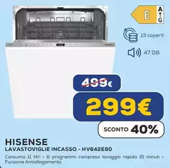 Hisense - Lavastoviglie Incasso-HV642E90 
