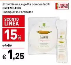 Green Oasis - Stoviglie Usa E Getta Compostabili