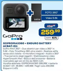 Gopro - max360 + Enduro Battery Acbat-0111