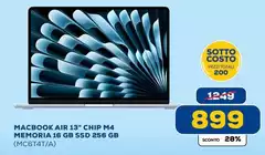 Macbook AIR 13" M4 Memoria 16 GB SSD 256 GB