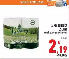 Tuscany - Carta Igienica