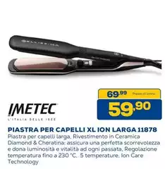 Imetec - Piastra Per Capelli Xl Ion Larga 11878