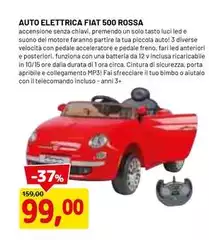Auto Elettrica Fiat 500 Rossa