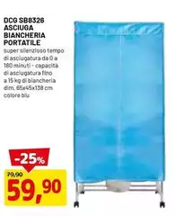 Dcg eltronic - Sb8326 Asciuga Biancheria Portatile