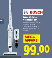 Bosch - Scopa Elettrica Ricaricabile 2 In 1