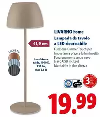 Luce - Lampada Da Tavolo A LED Ricaricabile