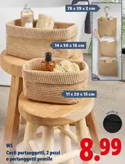 W5 - Cesti Portaoggetti, 2 Pezzi O Portaoggetti Pensile