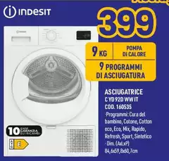 Indesit - Asciugatrice CYD 92D WW IT