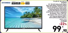 Hyundai - Tv Led 32" Hm-32et11n