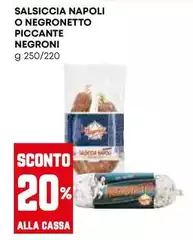 Negroni - Salsiccia Napoli O Negronetto Piccante