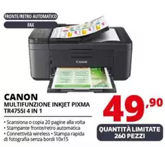 Canon - Multifunzione Inkjet Pixma TR4755I 4 IN 1