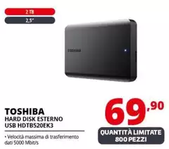 Toshiba - Hard Disk Esterno USB HDTB520EK3 