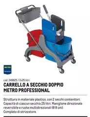 Carrello A Secchio Doppio Metro Professional Carrello A Secchio Doppio Metro Professional