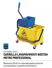 Metro Professional - Carrello Lavapavimenti Boston Metro Professional - Carrello Lavapavimenti Boston