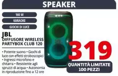 Jbl - Diffusore Wireless Partybox Club 120