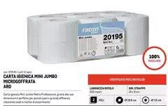 Prime - Aro - Carta Igienica Mini Jumbo Microgoffrata Prime - Aro - Carta Igienica Mini Jumbo Microgoffrata
