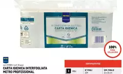 Pura - Metro Professional - Carta Igienica Interfogliata Pura - Metro Professional - Carta Igienica Interfogliata