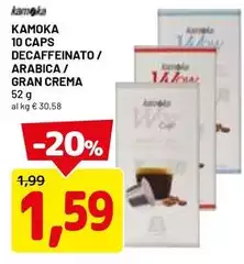 Kamoka - 10 Caps Decaffeinato/ Arabica/ Gran Crema