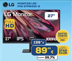 LG - monitor monitor led 27MR400-B