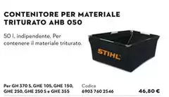 Stihl - Contenitore Per Materiale Triturato Ahb 050 Stihl - Contenitore Per Materiale Triturato Ahb 050