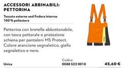 Accessori Abbinabili: Pettorina