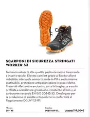 Scarponi Di Sicurezza Stringati Worker S3 Scarponi Di Sicurezza Stringati Worker S3