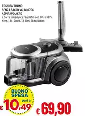 Toshiba -  Traino Senza Sacco Vc-blo70c Aspirapolvere