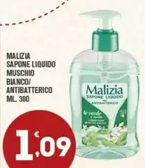 Malizia - Sapone Liquido Muschio Bianco/ Antibatterico