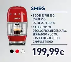 Smeg - 2 Dosi Espresso, Espresso Lungo