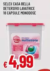 Selex - Casa Bella Detersivo Lavatrice 18 Capsule Monodose