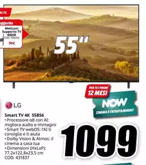 LG - Smart TV 4K 55B56