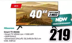 Hisense - Smart TV 40A4Q