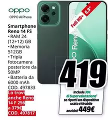 Oppo - Smartphone Reno 14 Fs