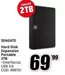 Seagate - Hard Disk Expansion Portable 2TB