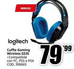 Logitech - Cuffie Gaming Wireless G535