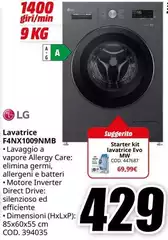 LG - Lavatrice F4NX1009NMB
