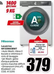 Hisense - Lavatrice WF3S9043BW7