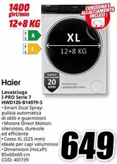 Haier - Lavasciuga I-pro Serie 7 HWD120-B1479-S