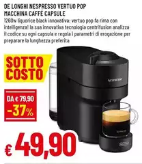 De Longhi - Nespresso Vertuo Pop Macchina Caffè Capsule