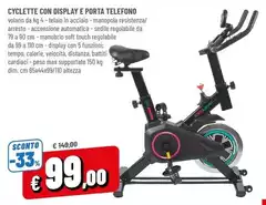 Soft - Cyclette Con Display E Porta Telefono