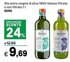 Bono - Olio Extra Vergine Di Oliva 100% Italiano Filtrato O Non Filtrato