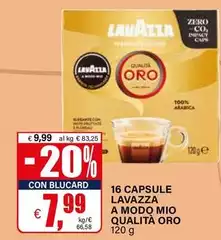 Lavazza - 16 Capsule  A Modo Mio Qualità Oro