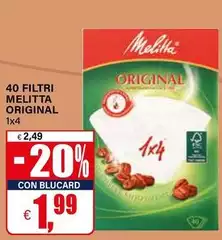Melitta - 40 Filtri Original