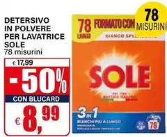 Sole - Detersivo In Polvere Per Lavatrice