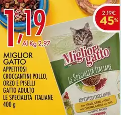 Morando - Miglior Gatto Appetitosi Croccantini Pollo, Orzo E Piselli Gatto Adulto