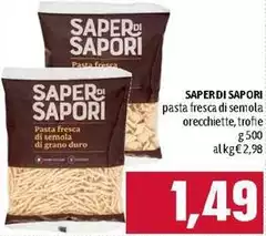 Saper di sapori - Pasta Fresca Di Semola Orecchiette