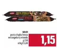 Selex - Pasta Sfoglia Fresca Rettangolare, Rotonda