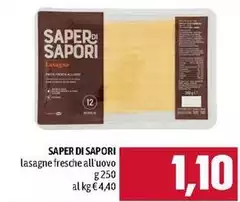 Saper di sapori - Lasagne Fresche All'Uovo