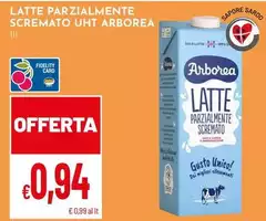 Arborea - Latte Parzialmente Scremato UHT